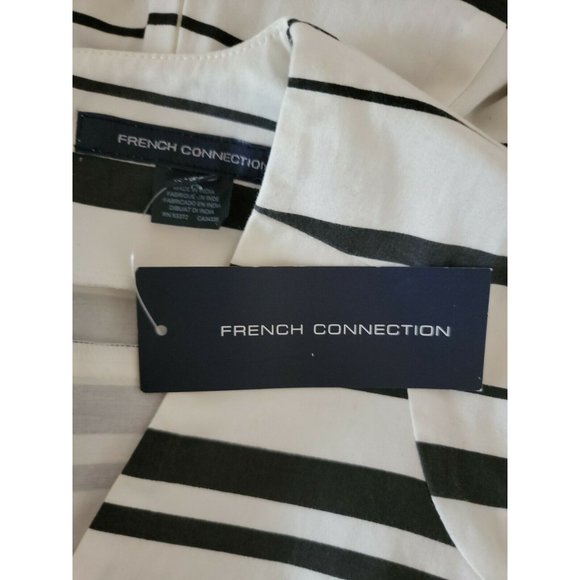 FRENCH CONNECTION SLEEVELESS JOSHUA STRIPE FIT & FLARE MINI DRESS sz 6 US 10 UK - Picture 9 of 10